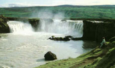 Paysage en Islande : Chutes d'eau dans l'ouest